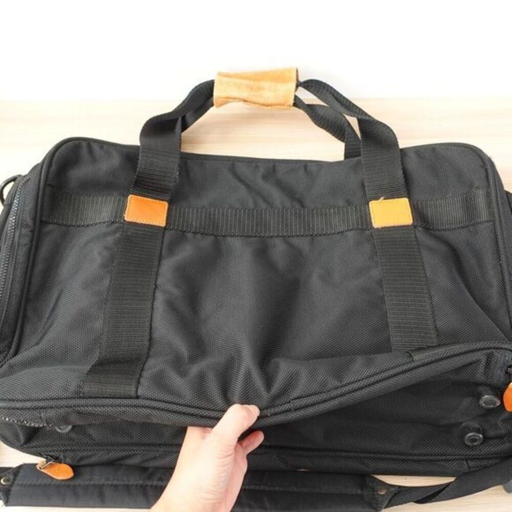 Vintage DIOR Travel Briefcase Document Bag XL Black Canvas Utility Zip Around - Picture 2 of 16